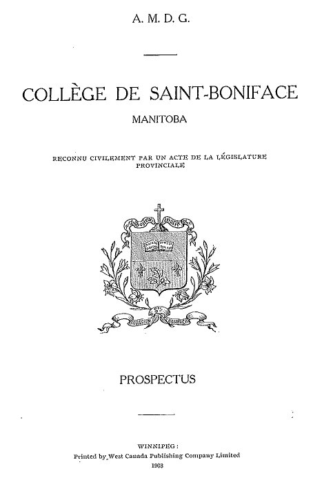  St Boniface 1907-1908 Cover Page